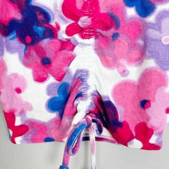 JUICY COUTURE | Terry Cinched Floral Cropped Tank Top Women’s Size Small NEW!! - Picture 6 of 10